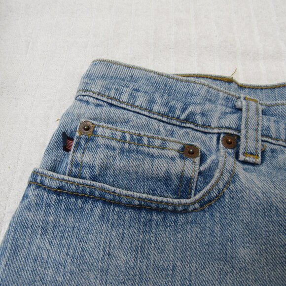 Polo Ralph Lauren Shorts Women Size 10 Blue Denim 100 % Cotton 4'" Cut Off'sY2k - Picture 3 of 12